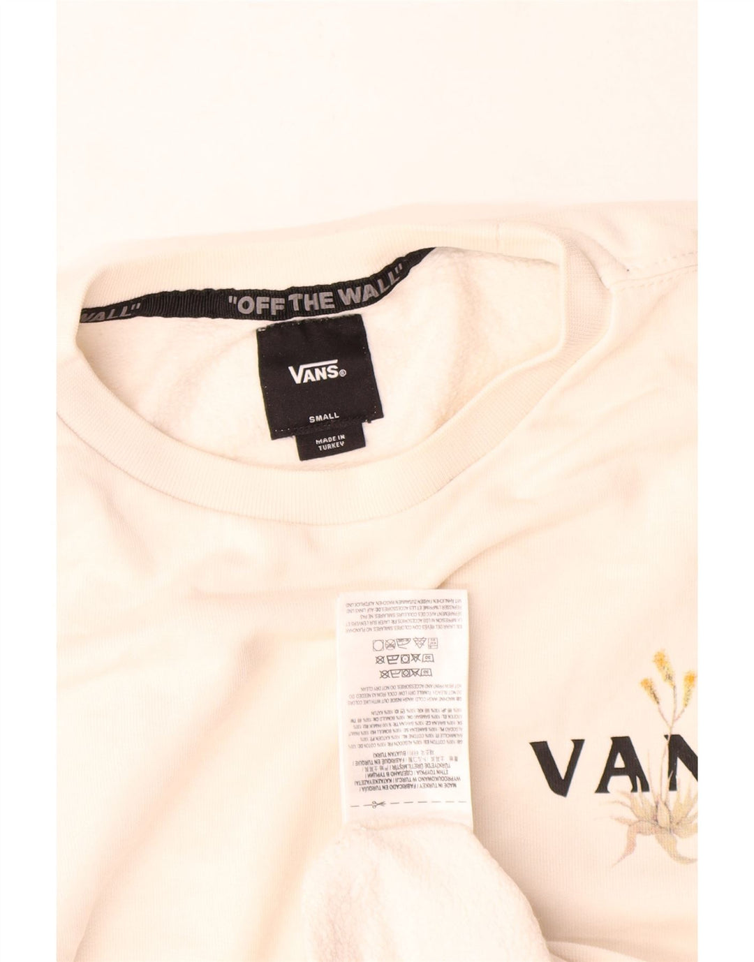 Vans Sweat-shirt graphique pour hommes, petit coton blanc