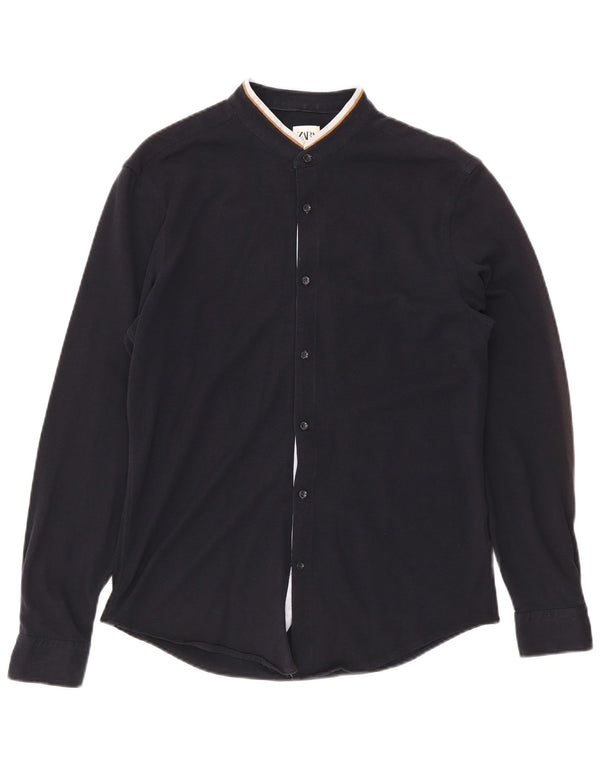 Chemise Zara Homme Bleu Marine Moyen