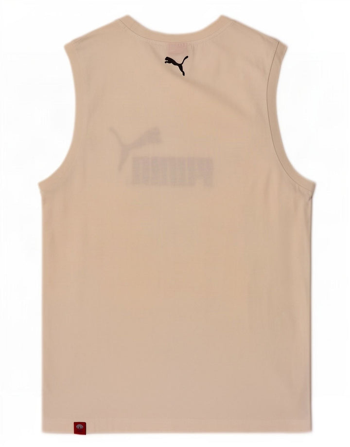 Puma Débardeur Graphic Homme Blanc Moyen