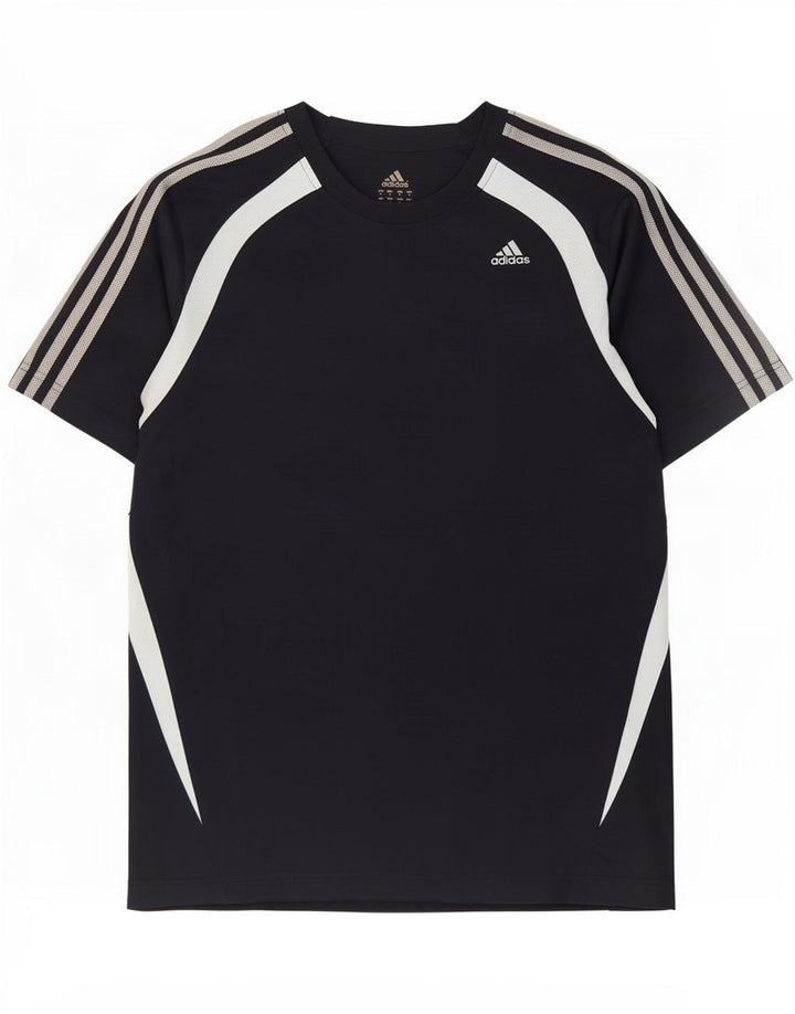 Adidas T-shirt pour homme en polyester color block bleu marine moyen