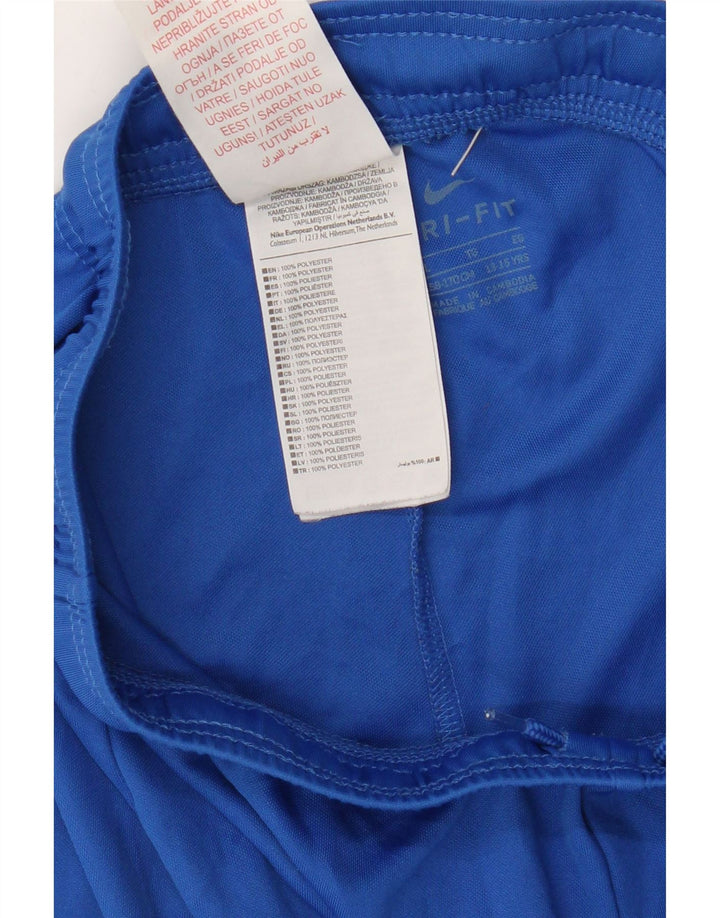 Short de sport Nike Dri Fit pour garçon 13-14 ans XL Bleu Polyester
