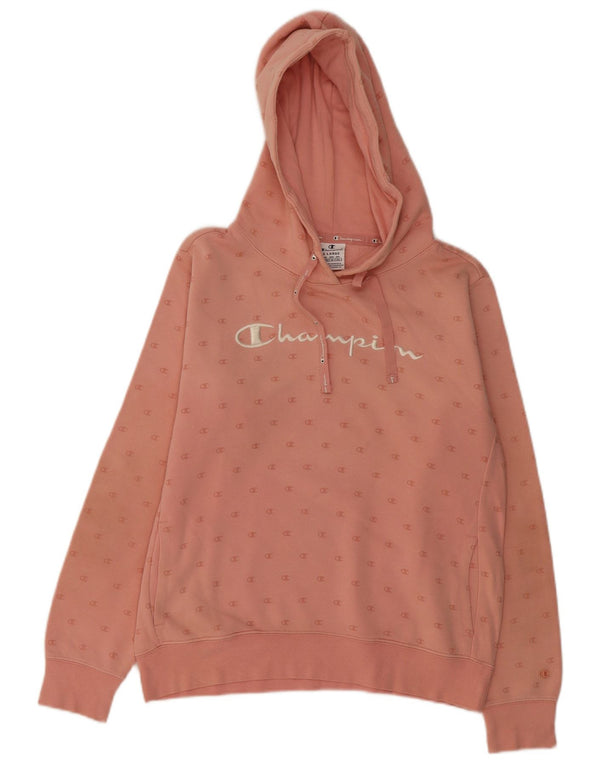 Champion Pull à capuche graphique pour femme UK 18 XL Rose Coton