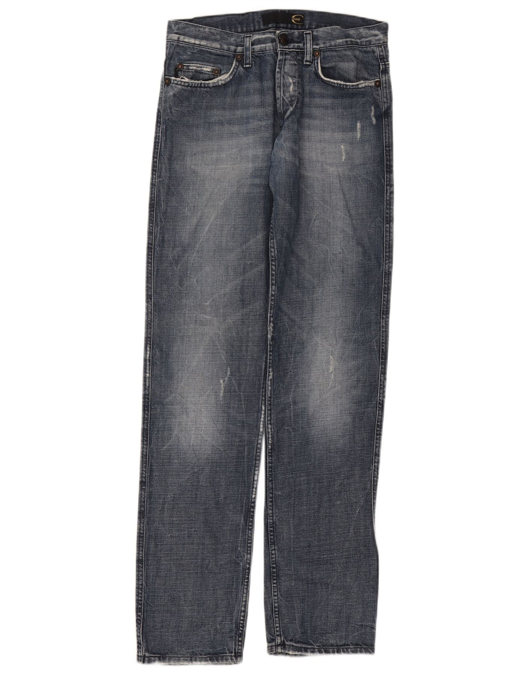 Just Cavalli Jean droit vieilli pour homme W34 L34 Bleu