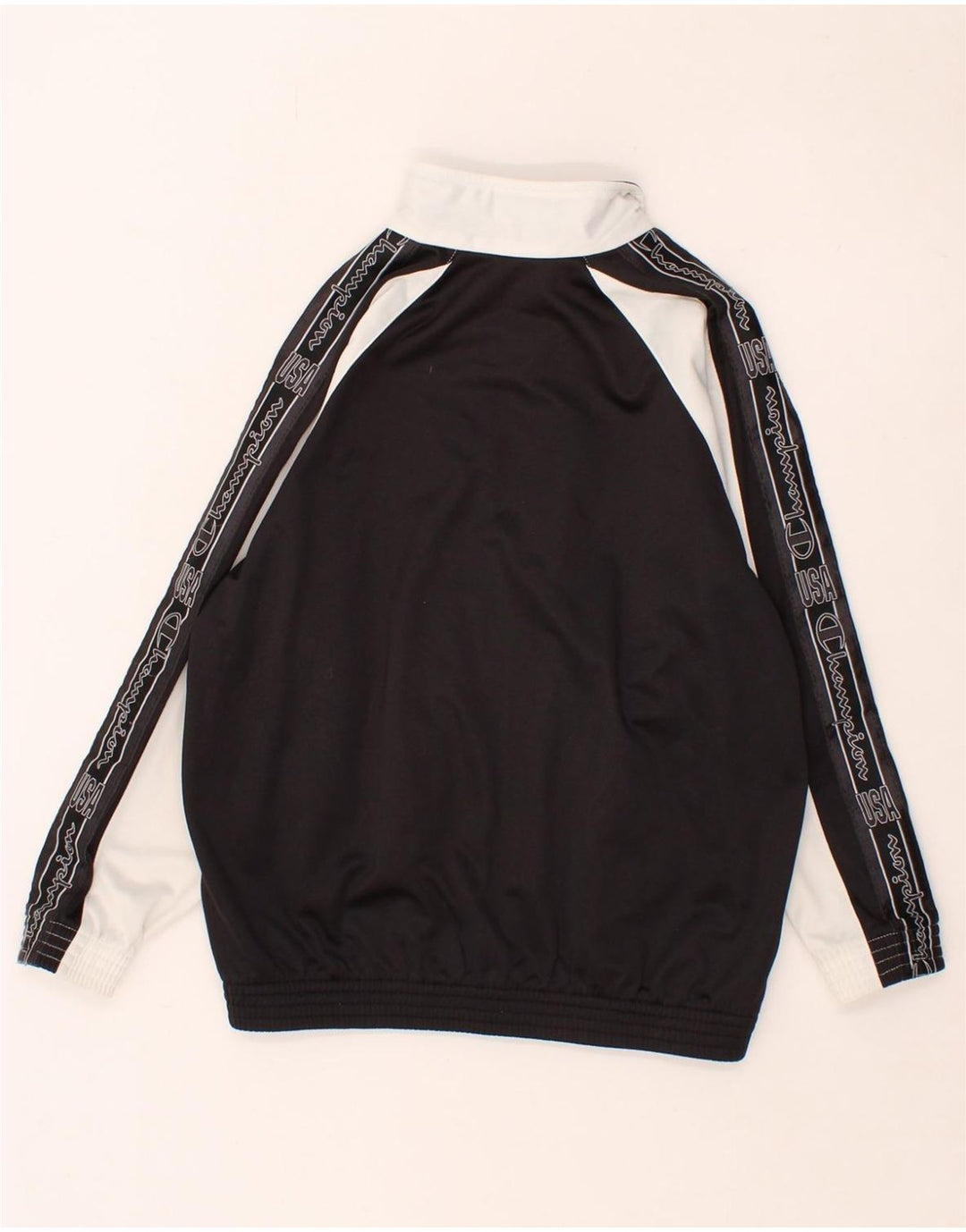 CHAMPION Boys Tracksuit Top Jacket 11-12 Years Large  Black Colourblock Vintage Champion and Second-Hand Champion from Messina Hembry 