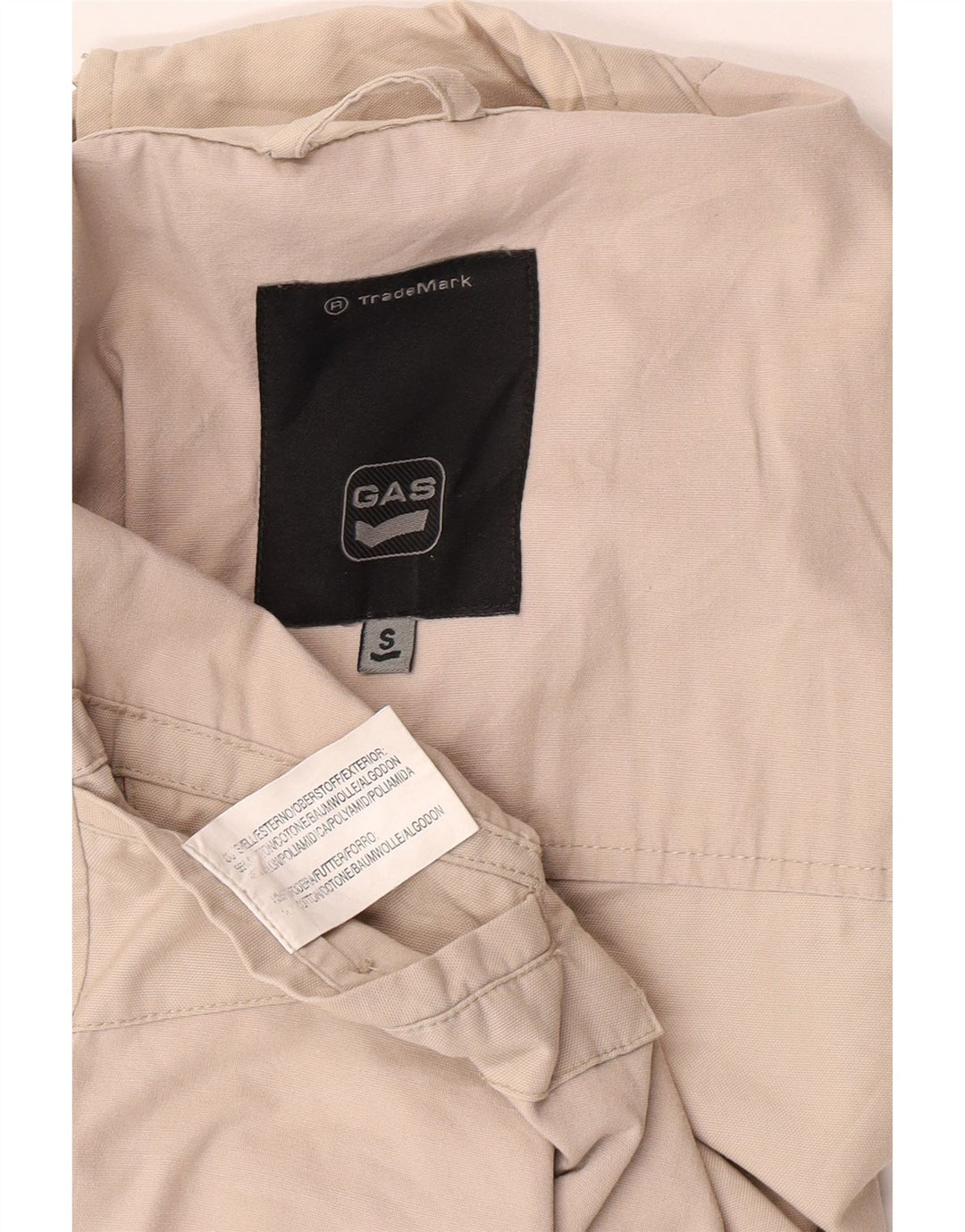 Gas Veste Bomber Homme UK 36 Petit Coton Beige