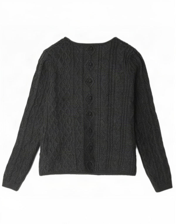 Zara Cardigan Femme Pull UK 14 Large Gris