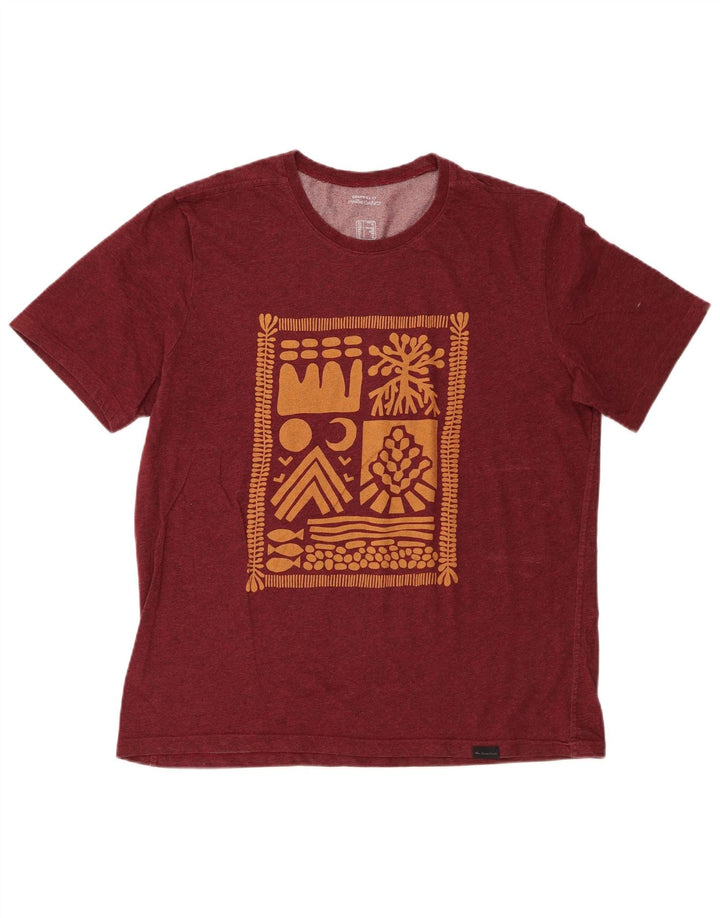Decathlon Mens Graphic T-Shirt Top Large Bordeaux