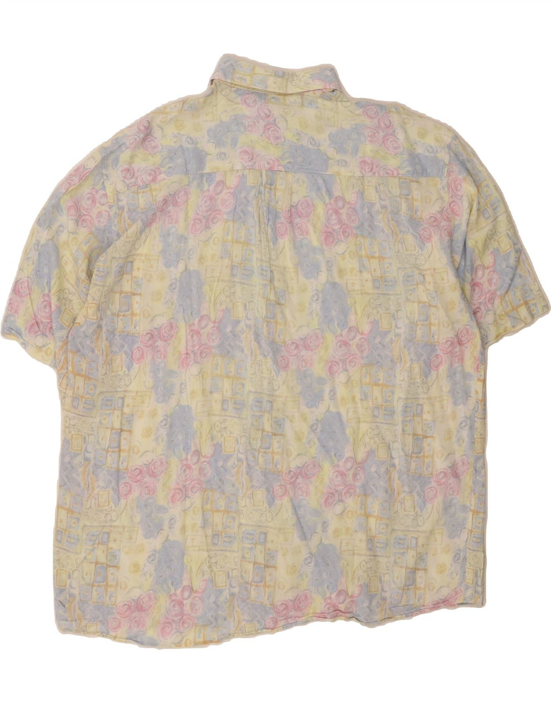 ACCANTO Mens Short Sleeve Shirt Size 43 Large Multicoloured Geometric Vintage Accanto and Second-Hand Accanto from Messina Hembry 