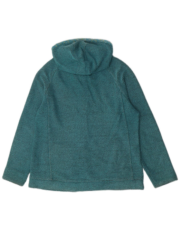 Weird Fish Pull à capuche zippé pour femme UK 16 Grand coton turquoise