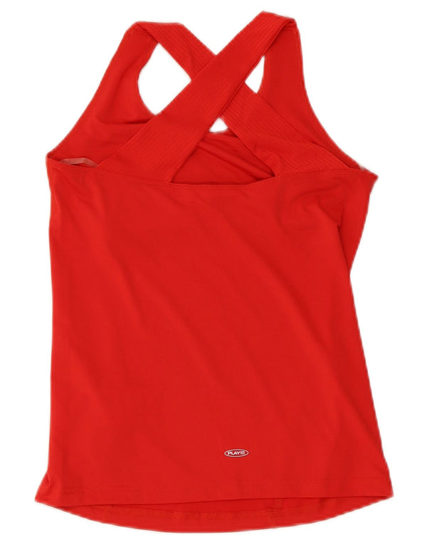Reebok Débardeur Femme UK 4 XS Rouge Polyester
