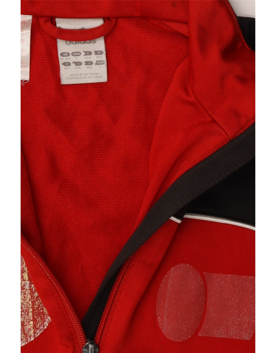 ADIDAS Veste de survêtement pour garçon 13-14 ans Rouge Colourblock Polyester