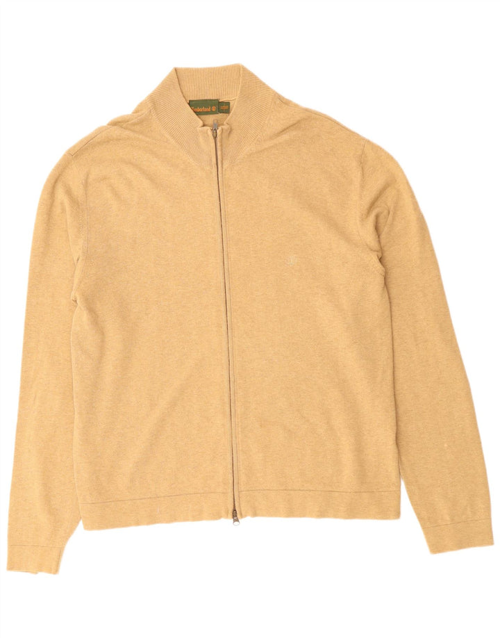 TIMBERLAND Pull Cardigan Homme XL Beige Coton