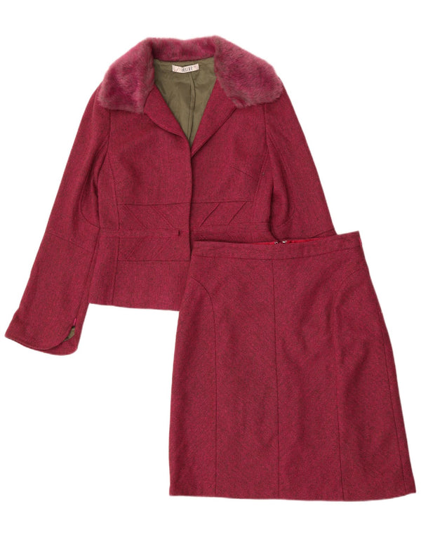 Jesire Ensemble jupe 2 pièces pour femme UK 8 Small W28 Rose à chevrons en polyacrylique