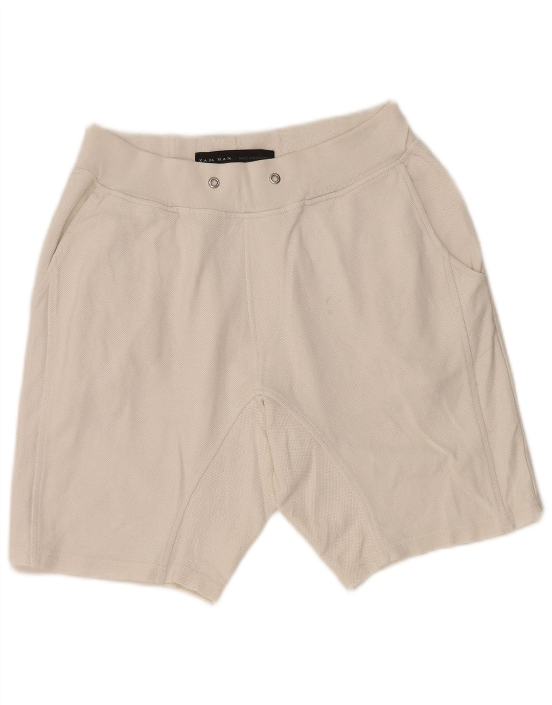 Zara Short Chino Homme Moyen W31 Coton Blanc