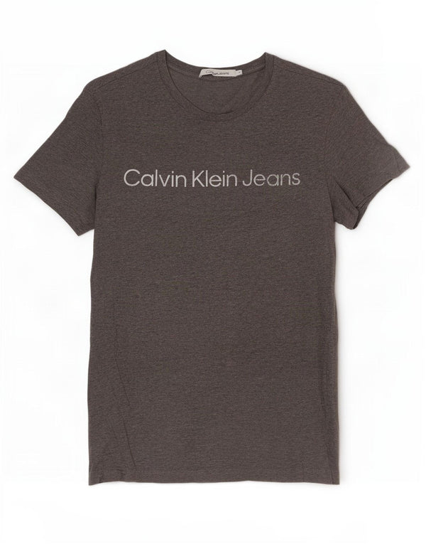 Calvin Klein Jeans T-Shirt Graphique Homme Gris Moyen