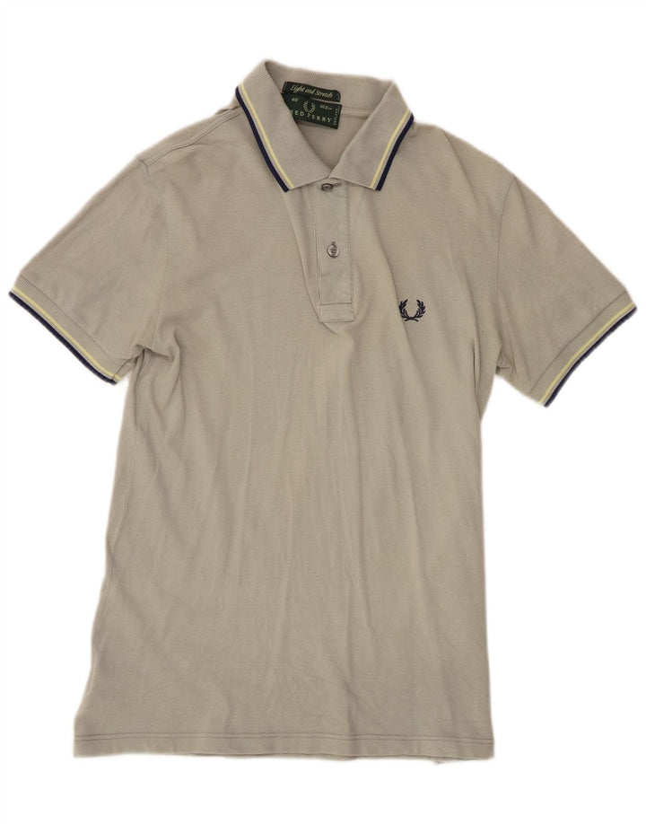 Fred Perry Polo Homme Petit Gris Rayé Coton