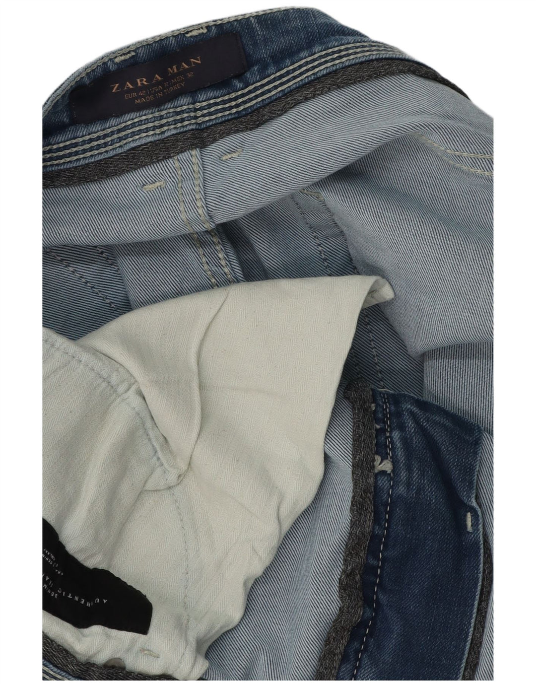 Zara Jean slim pour homme EU 42 Large W32 L26 Bleu