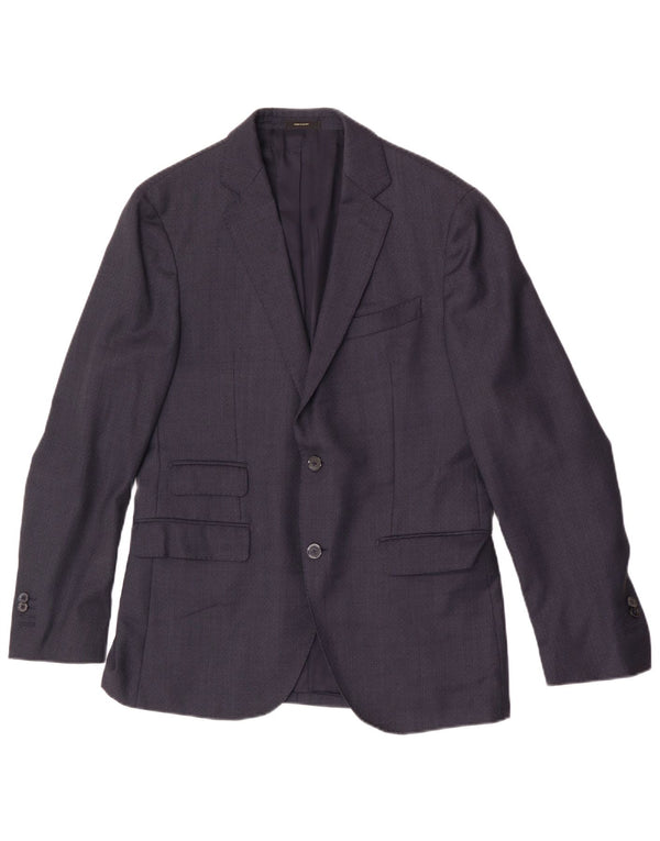 Massimo Dutti Veste blazer à 2 boutons pour homme EU 50 Bleu marine moyen
