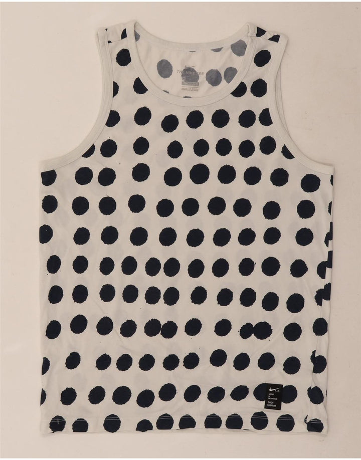 Nike Hommes Dri Fit Débardeur Moyen Blanc À Pois