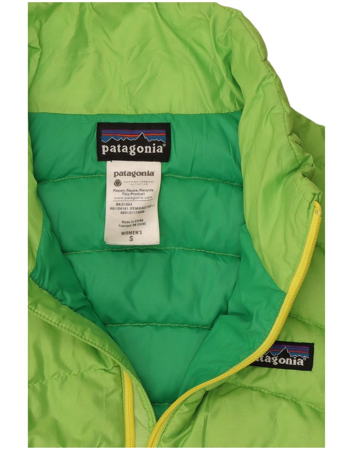 Patagonia Gilet rembourré pour femme UK 10 Small Vert Polyester