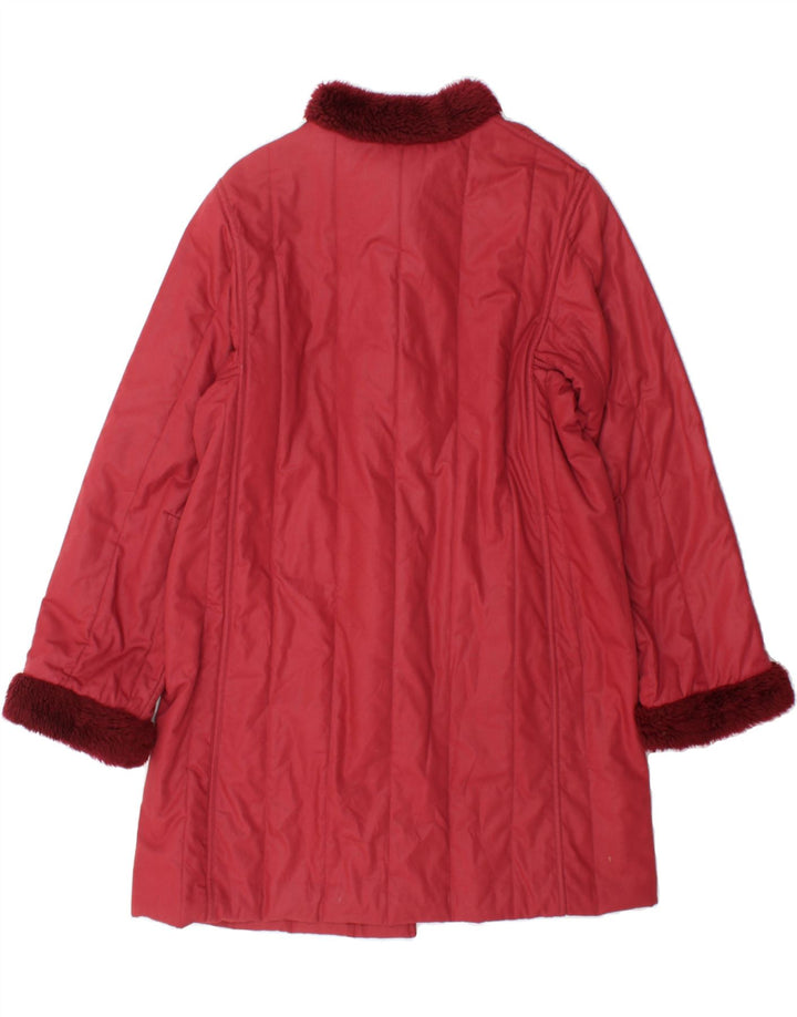 VINTAGE Womens Windbreaker Coat EU 38 Medium Burgundy Polyester Vintage Vintage and Second-Hand Vintage from Messina Hembry 