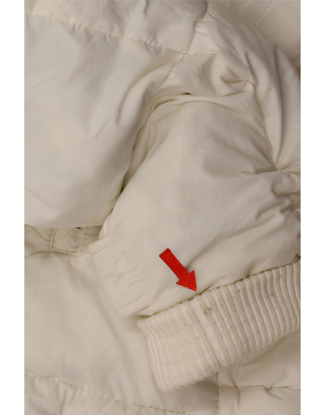 Zara Veste matelassée à capuche pour femme UK 10 Small Blanc Polyamide