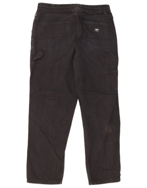 Vans Pantalon cargo droit pour homme Medium W32 L28 Noir Coton
