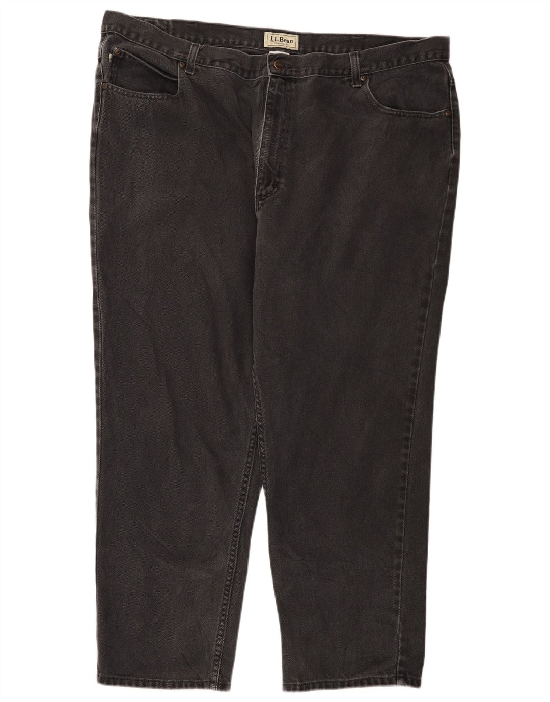L.L.BEAN Jean droit coupe classique pour homme W46 L30 coton noir