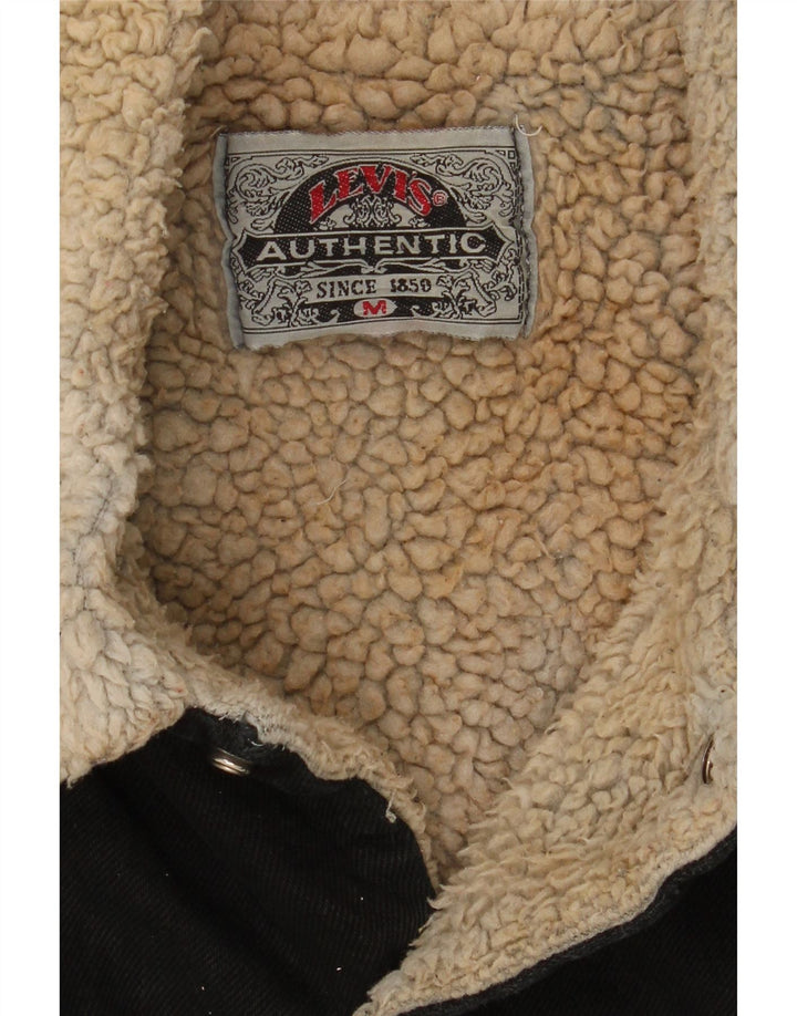 Levi's Veste Sherpa en Jean Homme UK 38 Noir Moyen