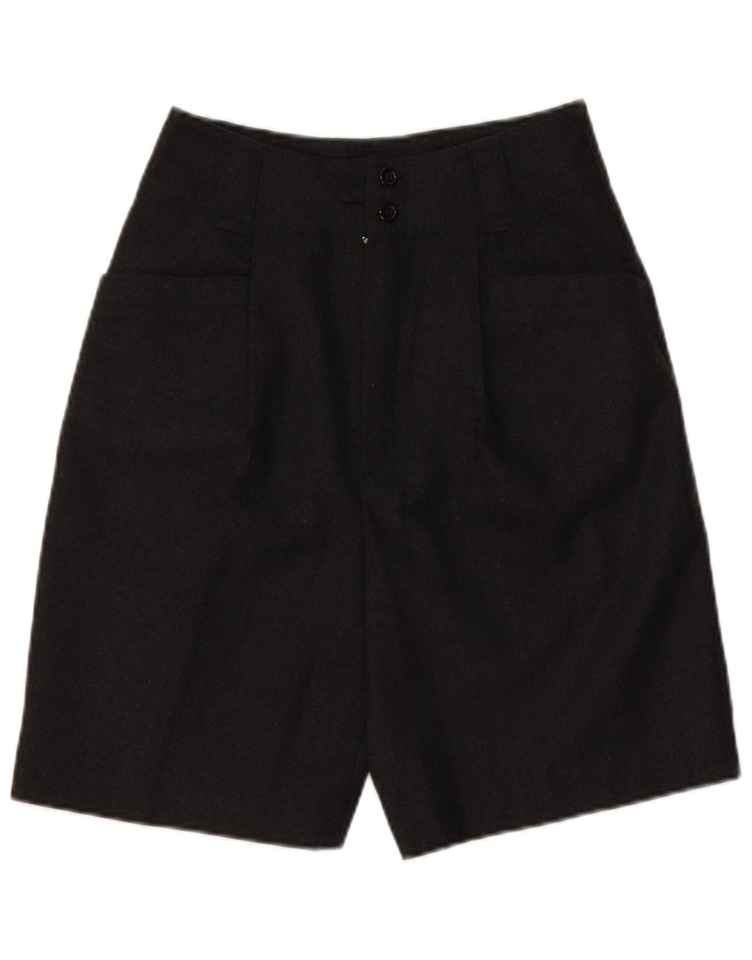 VINTAGE Femmes Taille Haute Casual Shorts EU 36 Petit W28 Gris Laine Nouvelle