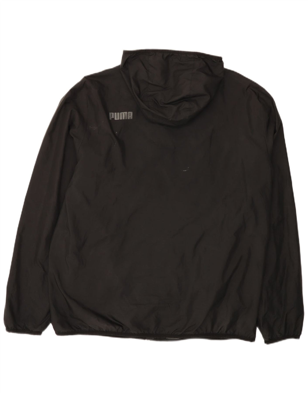 Puma Veste de pluie à capuche pour homme UK 18 XL Noir Polyester