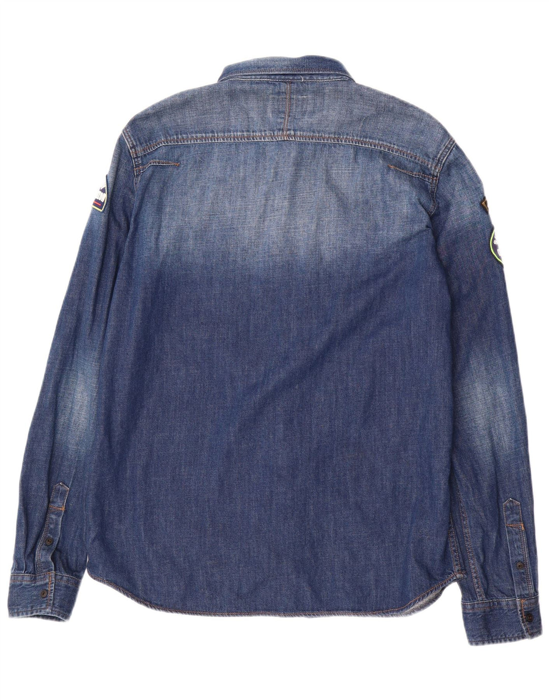 Superdry Chemise en jean 2XL Bleu Coton Homme