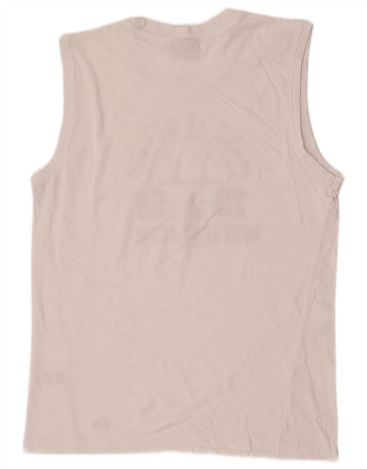 ELLESSE Débardeur Graphique Homme XL Blanc Coton