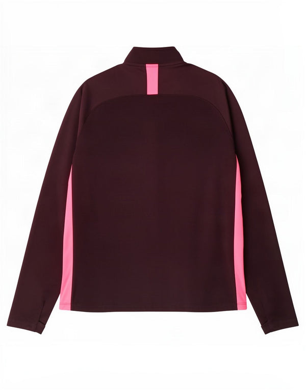 Nike Haut de survêtement à col zippé pour homme UK 14 Polyester marron moyen