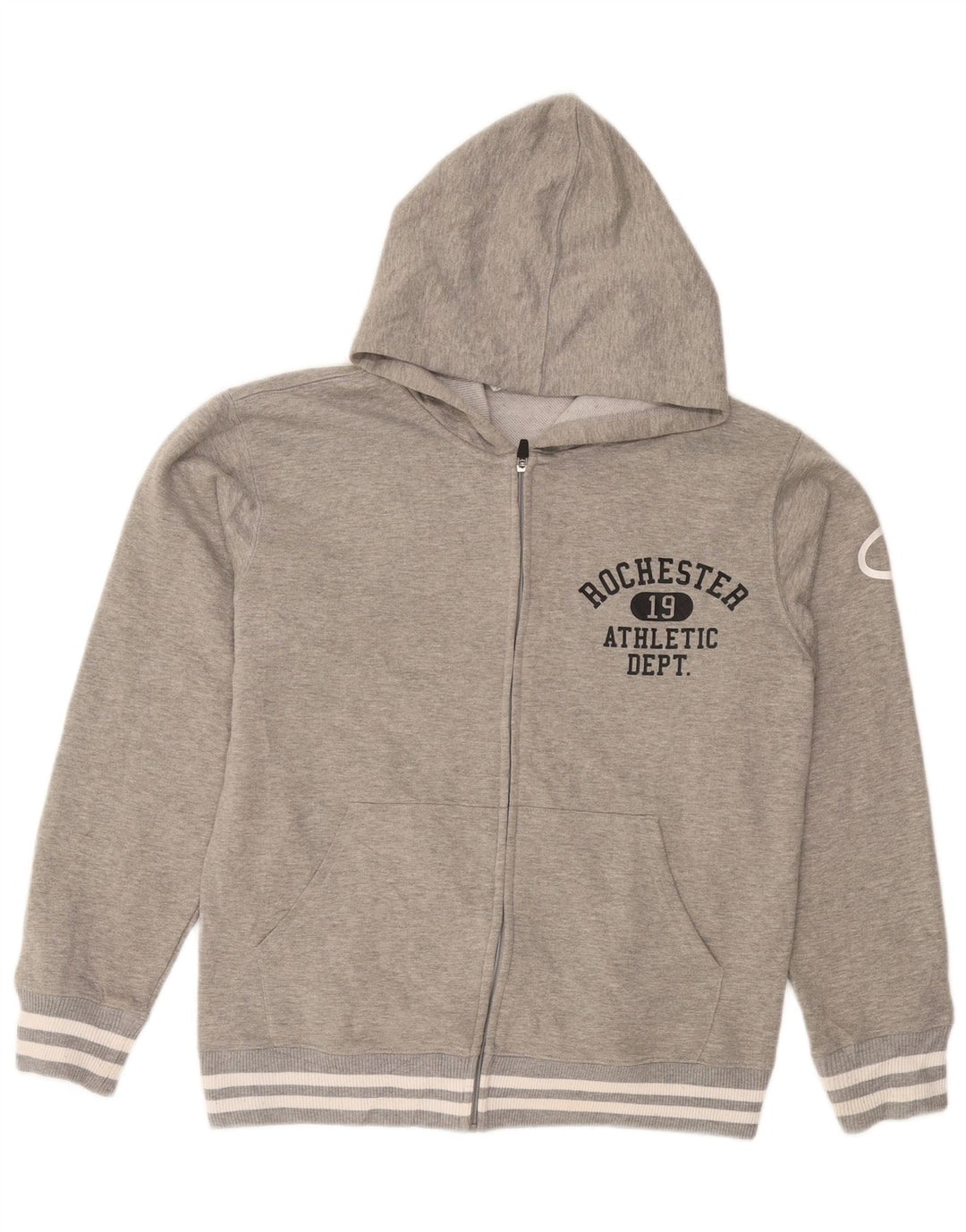 CHAMPION Pull à capuche zippé graphique pour hommes, grand gris