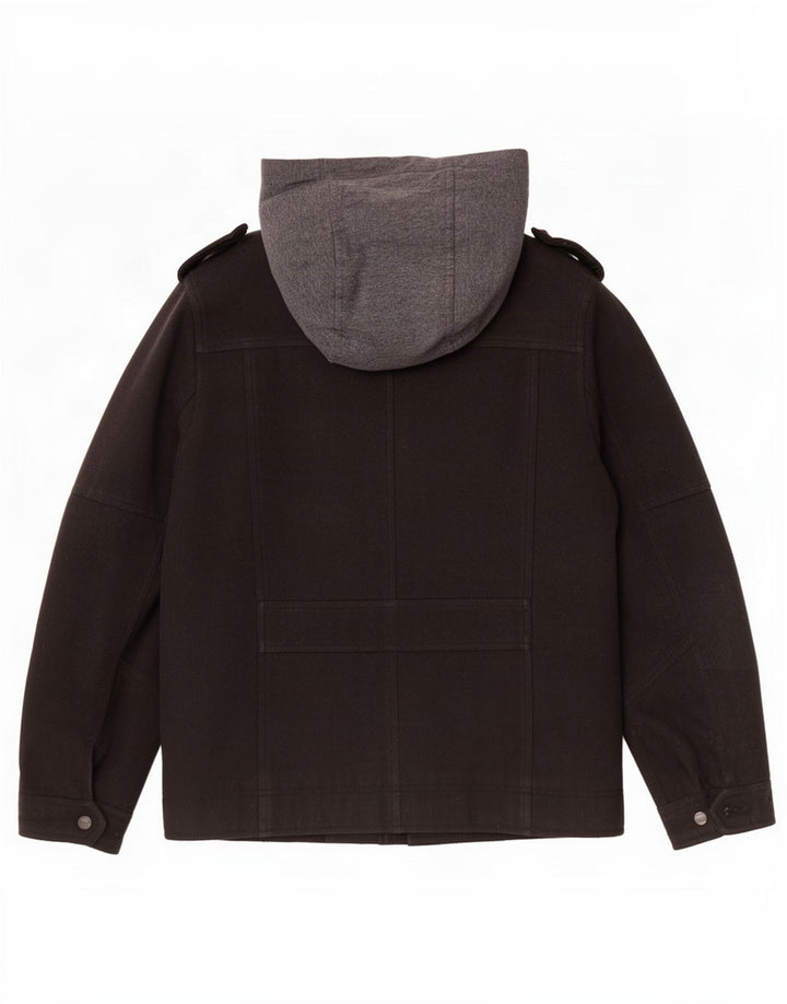 Levi's Veste militaire à capuche pour homme UK 36 Small Noir Colorblock Polyester