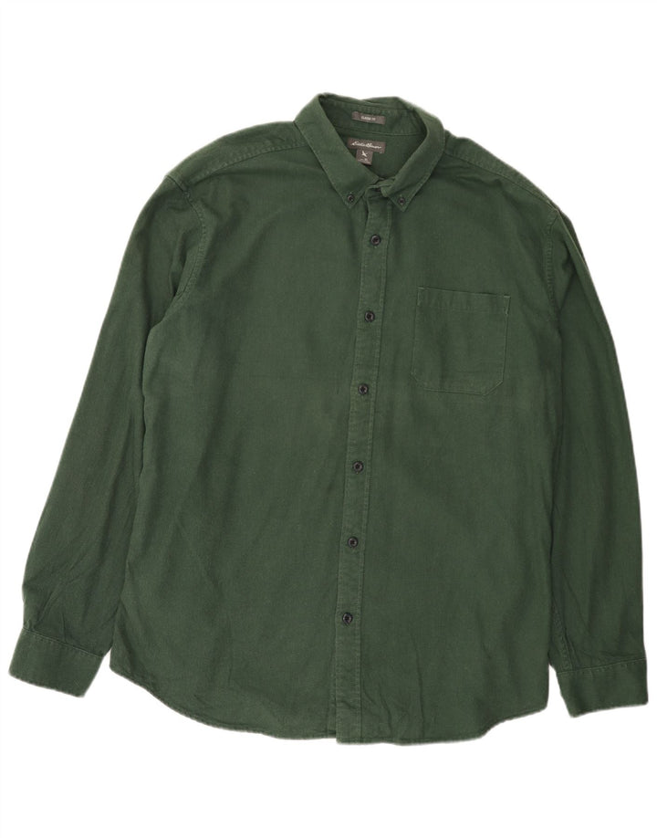 EDDIE BAUER Chemise en flanelle coupe classique pour homme XL en coton vert