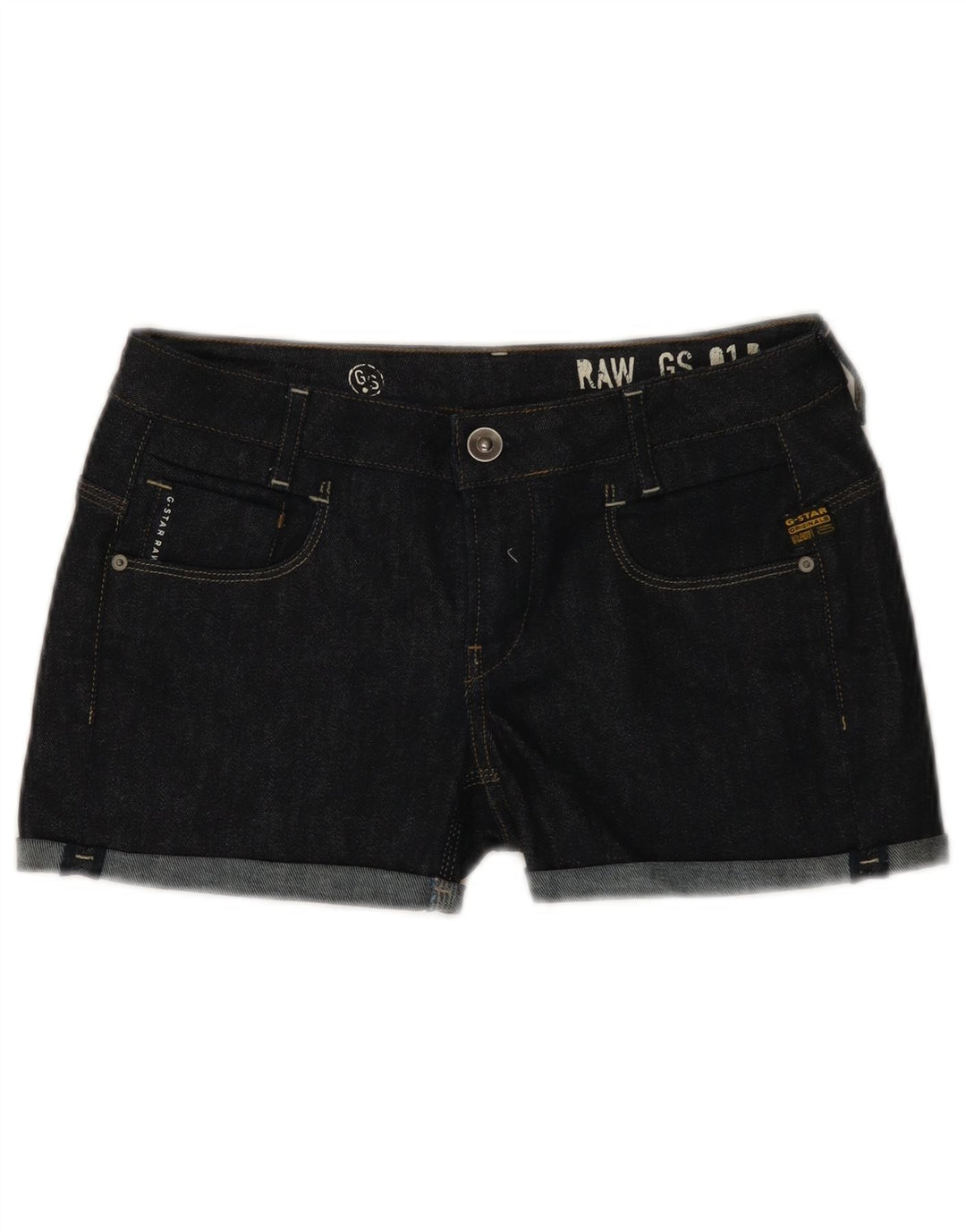 G-Star Femme Short En Jean W29 Bleu Marine Moyen Coton
