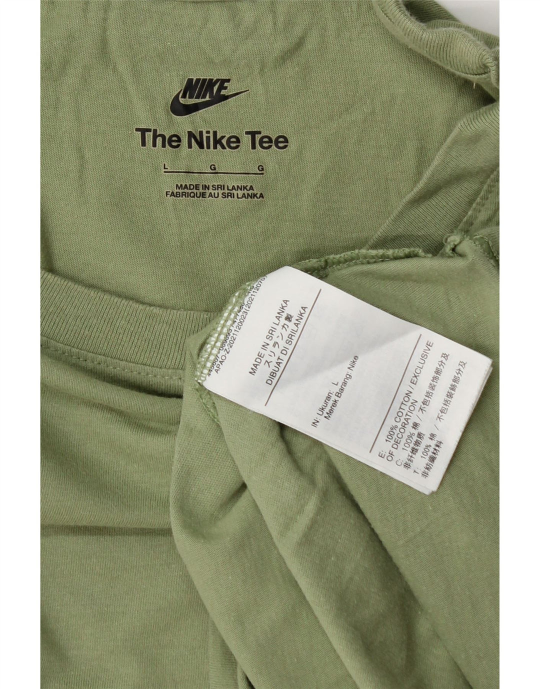 Nike T-Shirt Homme Grand Vert Coton