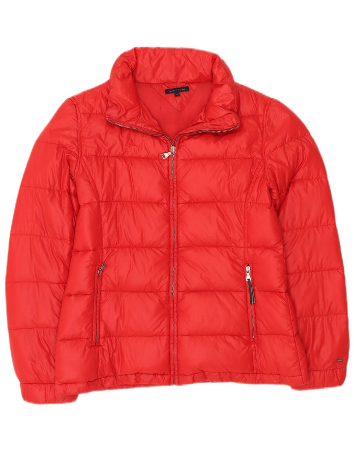Tommy Hilfiger Veste matelassée pour femme UK 14 Nylon rouge moyen