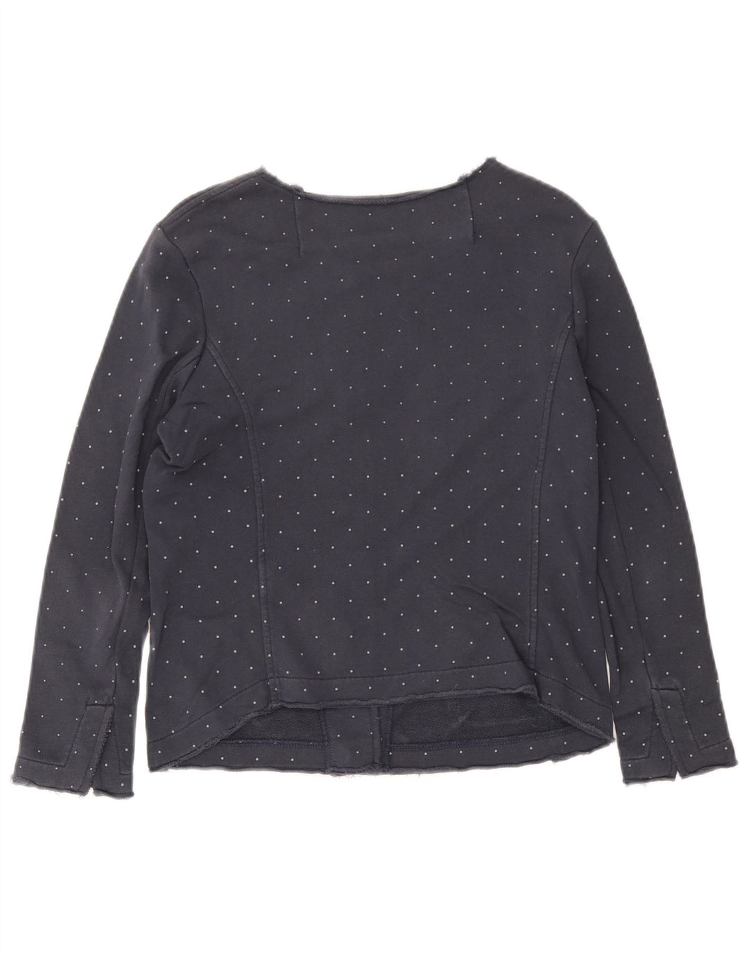 Sun68 Veste utilitaire courte pour femme UK 10 Petit coton à pois bleu marine