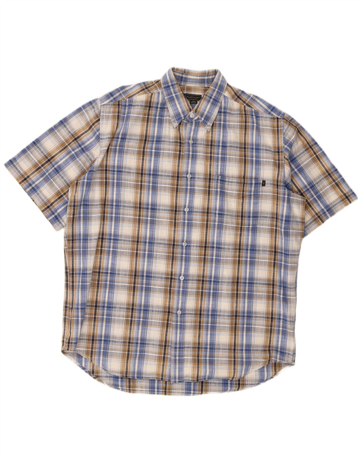 Marlboro Classics Chemise à manches courtes pour homme 2XL Coton à carreaux multicolore