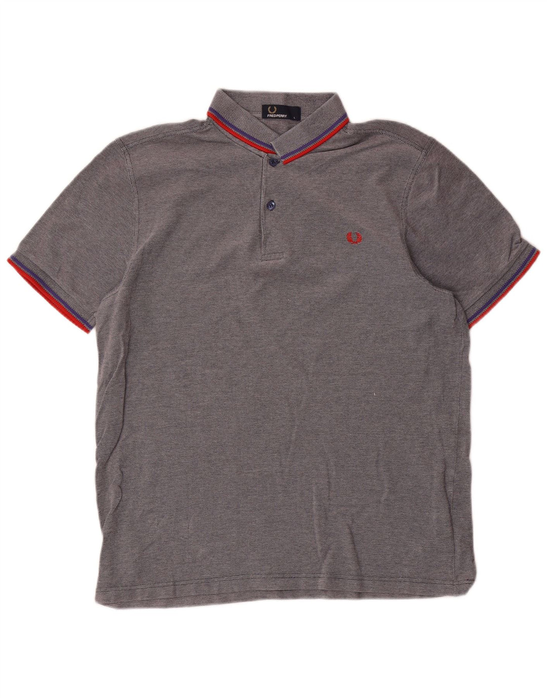 Fred Perry Polo Homme Large Gris Rayé Coton