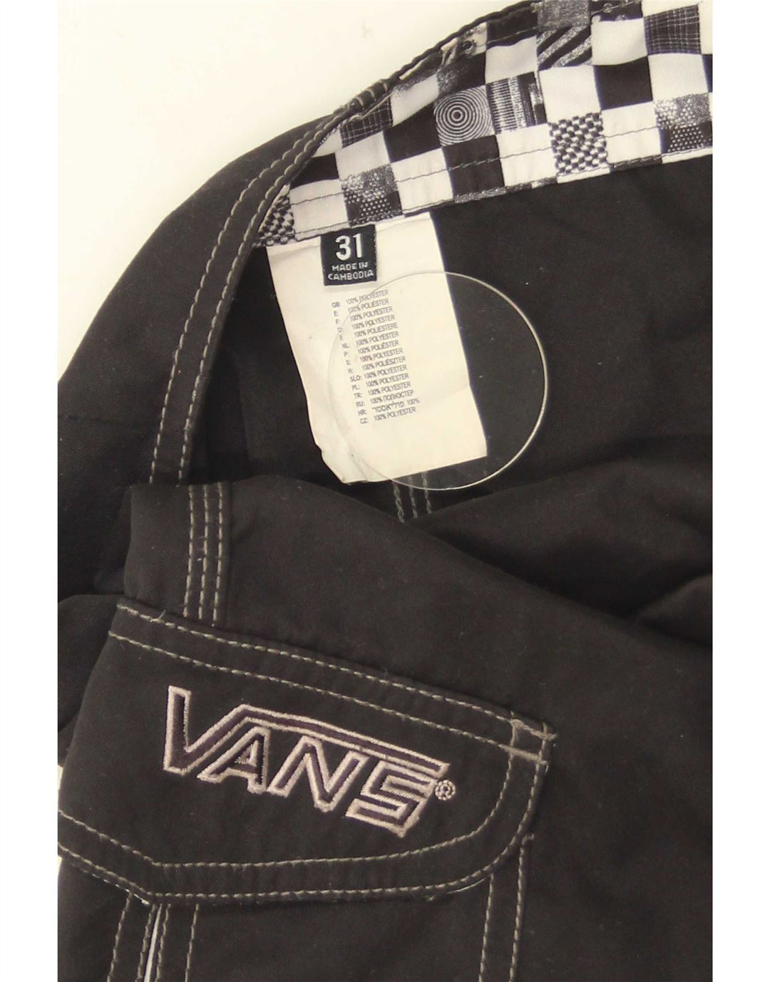 Vans Short de bain homme noir moyen polyester