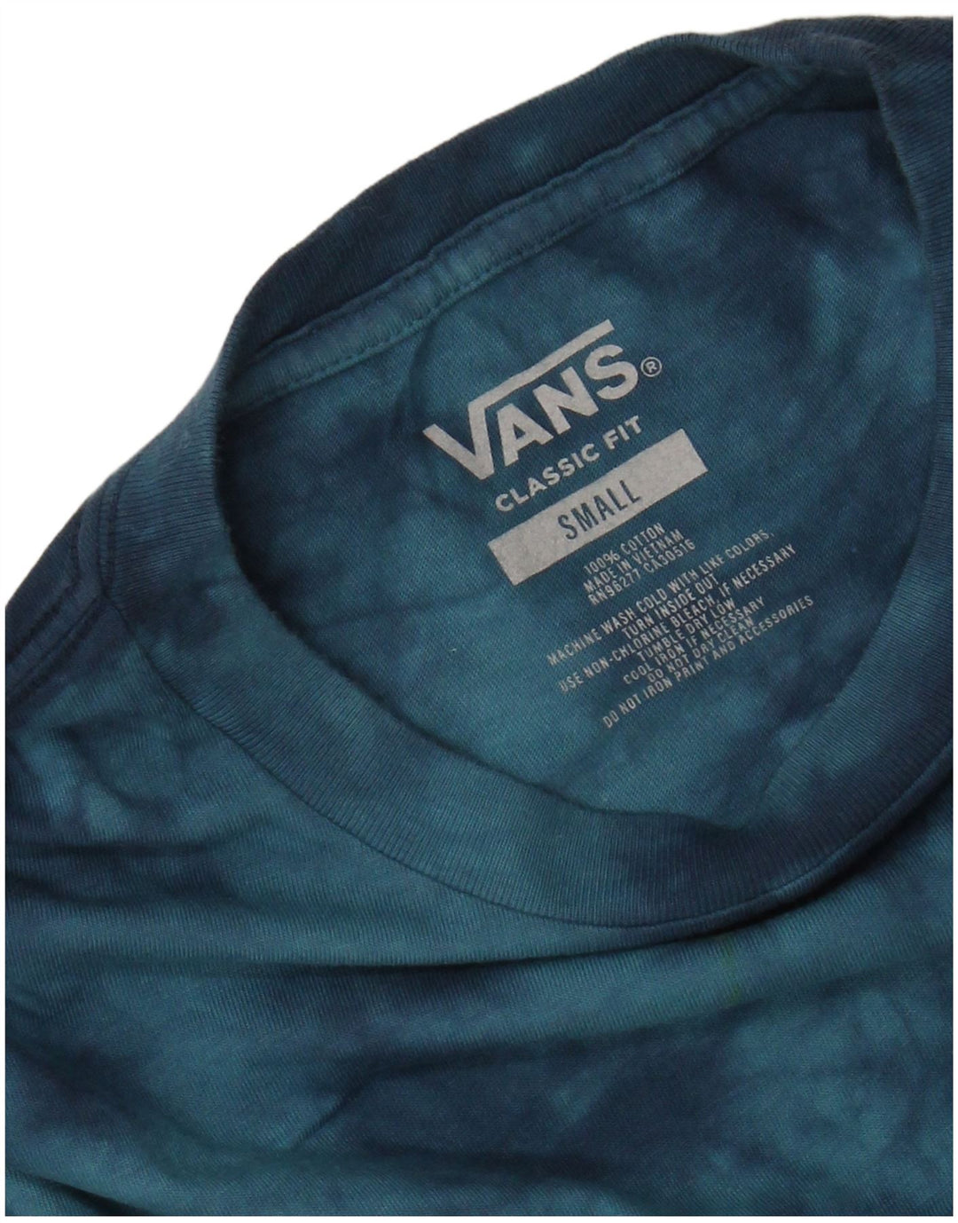 VANS T-shirt graphique coupe classique pour homme en coton bleu tie-dye