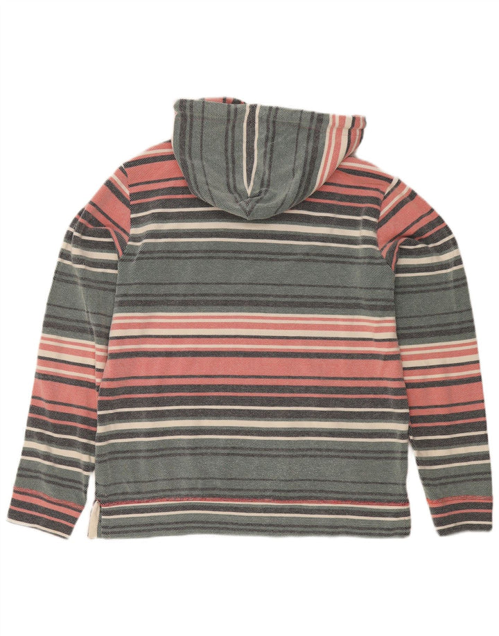 Fat Face Pull à capuche pour homme en coton rayé multicolore moyen
