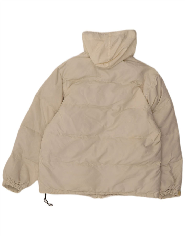 Invicta Veste matelassée à capuche pour homme, coupe ample, UK 36, petit, blanc, polyester