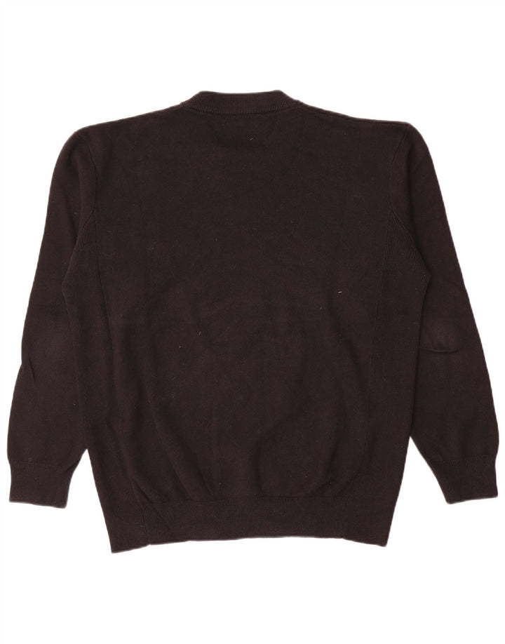 Zara Pull à col rond pour homme en coton noir moyen