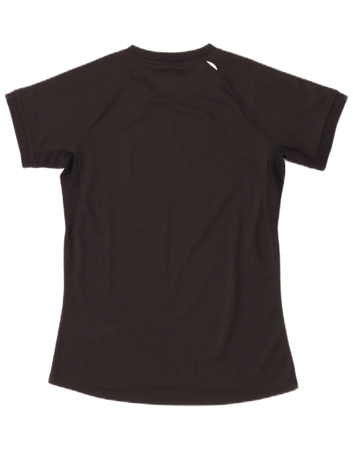 T-shirt Asics Femme UK 12 Medium Noir Polyester