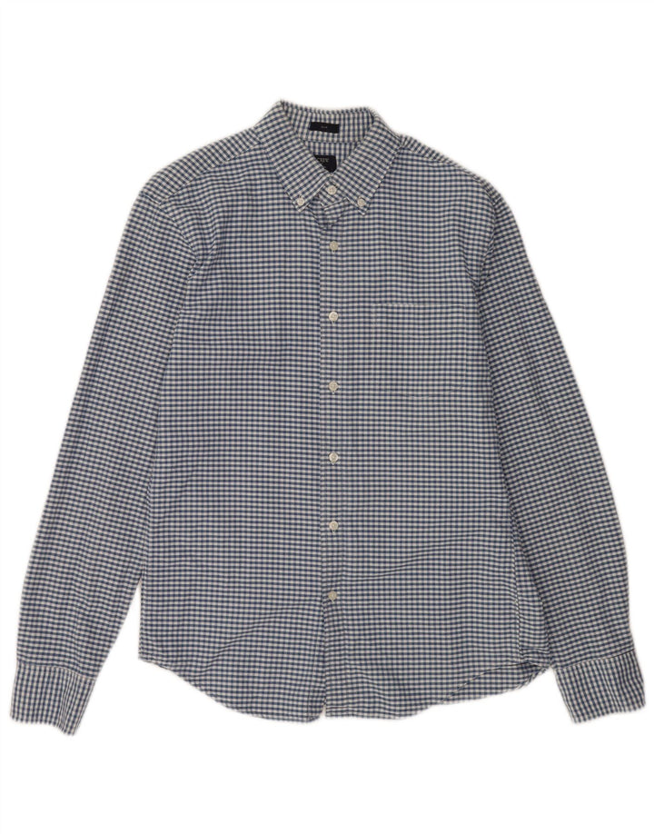 J. CREW Chemise Slim Fit Homme Bleu Moyen Vichy Coton